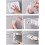 Double-layer wall-mounted dish rack, suitable compatible with bathroom, bedroom, kitchen, rotatable, no drilling required, white 5