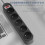 Block 5 socket with switch/flat plug 3 meters black 2
