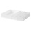 Plastic storage box, accessories storage box, white, set of 3 3