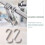 S-type hooks 10 S-shaped stainless steel hooks, hanging tool hooks 5