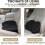 Memory Foam Car Seat Pad compatible with Sciatica & Back Pain Relief - Black 2