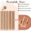 5 Piece Set Wooden Handle Pottery Tools Clay Modeling Pattern Roller Set Brown 2