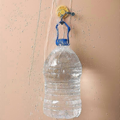 Yellow 4-piece creative adhesive wall hook seamless wall hook kitchen hook drilling-free strong rotating adhesive hook 2