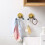 Yellow 4-piece creative adhesive wall hook seamless wall hook kitchen hook drilling-free strong rotating adhesive hook 4