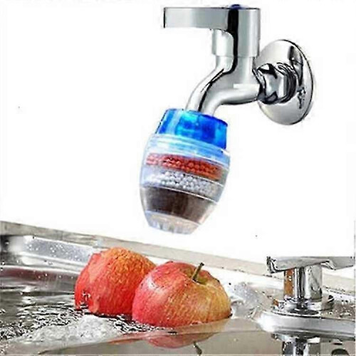 Red, 5pcs Mini Water Filter Faucet Purifier Charcoal Purifier Home Tools 1