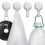 2-Pack Plastic Suction Cup Hooks - Strong Bathroom/Towel 1