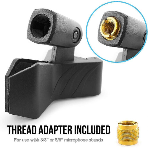 Soporte universal para micrófono - Clip de resorte premium para micrófono - Negro 1