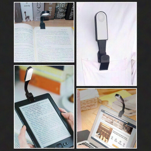 Wiederaufladbare LED-Buchlampe mit 3 Helligkeitsstufen 1