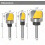 3-delige 1/4-inch freesbitset met kogellagers 2