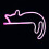 Neon LED-seinäkyltti Vaaleanpunainen12V Stable Glow 1