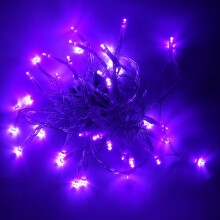 Fioletowe lampki choinkowe na baterie 30 LED 3 m