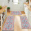 Ensemble de tapis de cuisine style campagnard, 3 pièces, design bohème 1