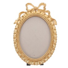 Oval fotoramme i resin i vintage-stil for vegg og bord