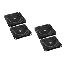 Zwarte draaibare platen voor stoelen en tafels, 2 stuks