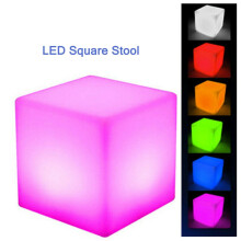LED RGB Glow Cube Krukje, 30 cm, 16 kleuren, oplaadbaar,