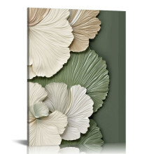 Salvianvihreä ginkgo-lehti canvas-taulu, 16x20 tuumaa