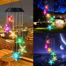 Carillon éolien LED Solar Star – Lampe décorative extérieure étanche