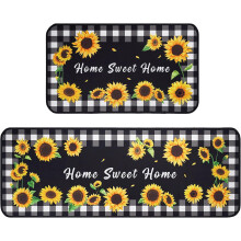 Sonnenblumen-Küchenteppich-Set (2-teilig) – 17x30" & 17x47"