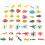 Conjunto de 40 figuras de animais marinhos 1
