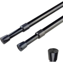 2er-Pack verstellbare Spannstange 16–28 Zoll, Schwarz