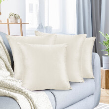 Lot de 4 housses de coussin en microfibre