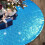 Pailletten-Weihnachtsbaumrock Blau 90 cm 1