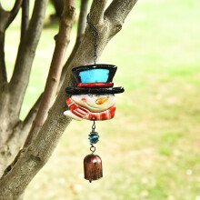 Carillon de Noël en fer avec pendentif Père Noël coloré