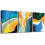 Ensemble de 3 tableaux modernes sur toile noire et blanche 1