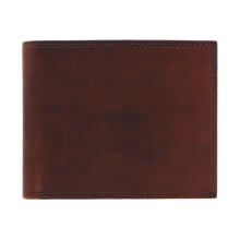 CTM Men's Pull Up Leather Bifold Wallet with Coin Pocket