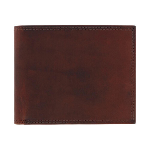 CTM Men's Pull Up Leather Bifold Wallet with Coin Pocket
