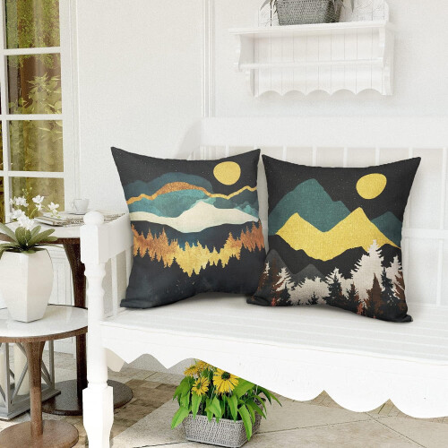 Fețe de pernă Mountain 22x22in, set de 2, bumbac-in 2