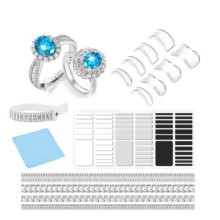 Unsichtbares Spiral-Silikon-Ringgrößen-Adjuster-Set – 20 transparente TPU+PC Ringgrößen-Einlagen für lose Ringe, DIY-Anpassung zu Hause