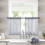 Faux Linen Sheer Curtains for Bathroom & Kitchen – 2 Pack 1