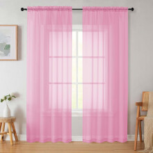 Elegante, transparente Gardinen, lichtdurchlässig, 2 Paneele, 39" x 98"