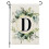 Darzheoy Initialen Gartenflagge 12x18 Zoll, doppelseitig 1