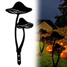 Décoration de jardin en métal en forme de champignon