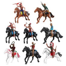Western Cowboy & Indian Heste Figurer Sæt med 8
