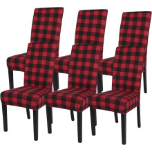 Lot de 6 housses extensibles Ă carreaux Buffalo pour chaises de salle Ă manger