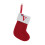 Roter gestrickter Weihnachtsstrumpf mit Monogramm, 18 cm 1