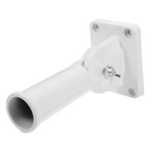 Flaggstangholder i aluminium, veggmontert, hvit