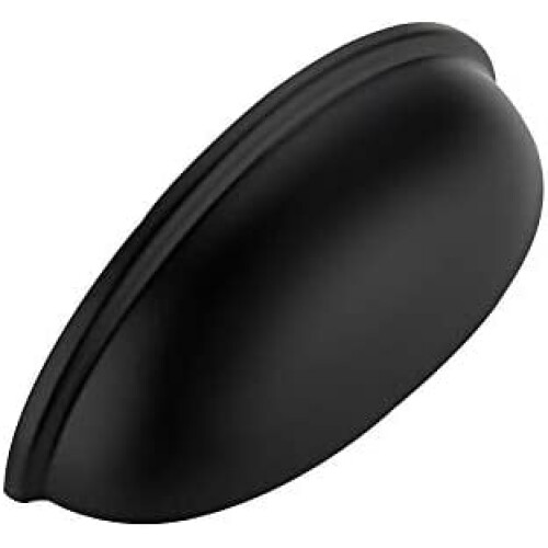 10er-Packung 7,6 cm schwarze flache Schrankgriffe