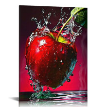 Tableau sur toile Pomme rouge – Décoration murale moderne pour la cuisine