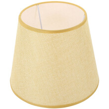 Abat-jour de lampe de table en tissu et métal – Jaune clair,