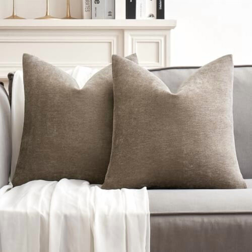 2-pack ljusbruna 40x40 cm polyesterörngott