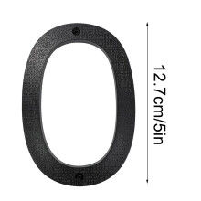 Numéros de maison noirs en ABS de 5 pouces pour portes extérieures