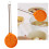 Colher perfurada de silicone com cabo de aço inoxidável, 34,5 cm 2
