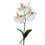 Farfalla artificiale, orchidea, fiore di seta bianco a tripla testa 2