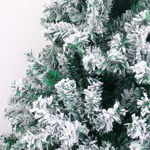 4ft Flocked PVC Christmas Tree with Metal Stand 1