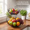 2 Tier Fruit Storage Basket Countertop Kitchen Bread Vegetable Fruit Bowl Rack 4
