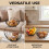 2 Tier Fruit Storage Basket Countertop Kitchen Bread Vegetable Fruit Bowl Rack 6